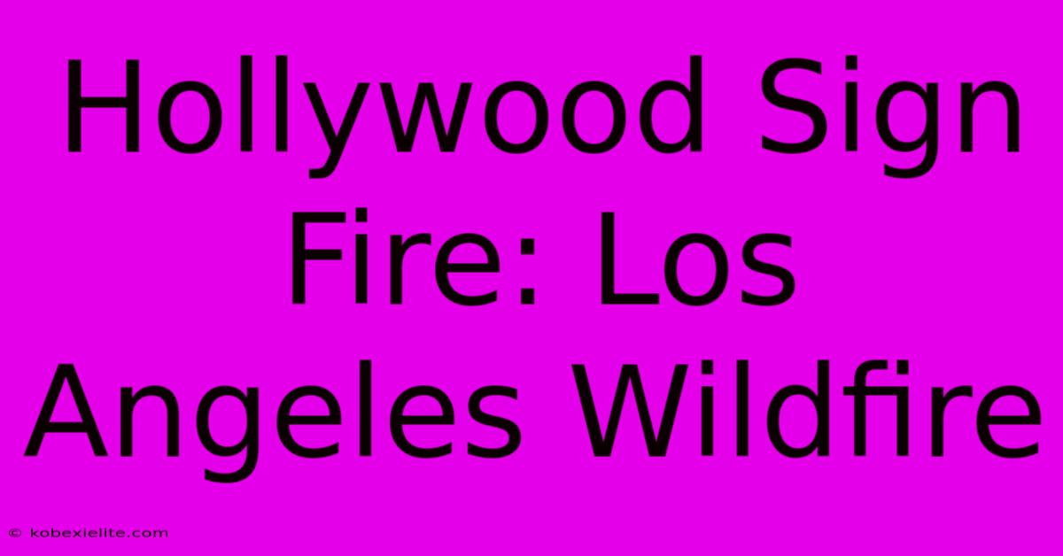 Hollywood Sign Fire: Los Angeles Wildfire