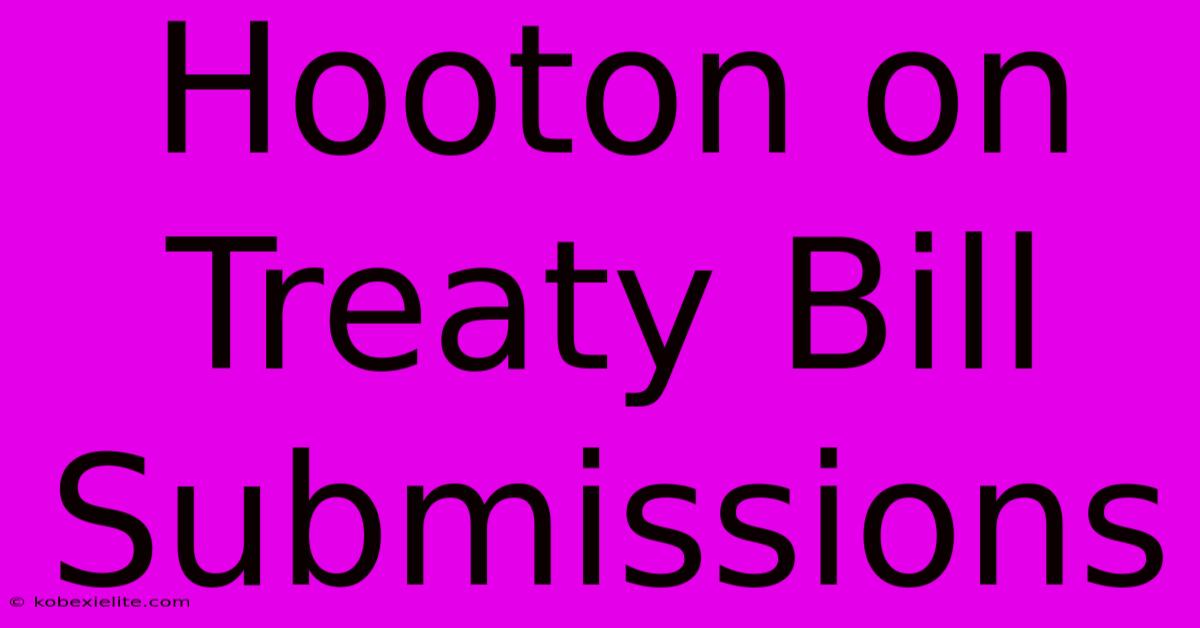 Hooton On Treaty Bill Submissions