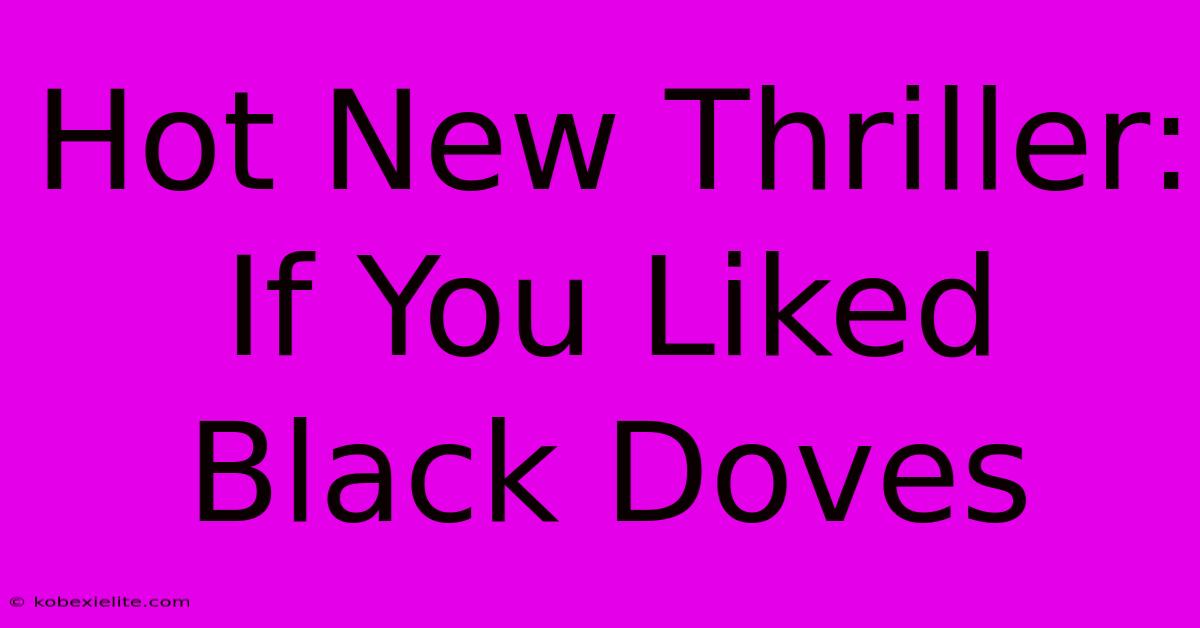 Hot New Thriller: If You Liked Black Doves