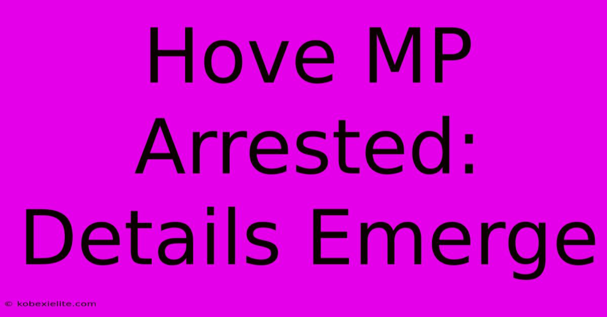 Hove MP Arrested: Details Emerge