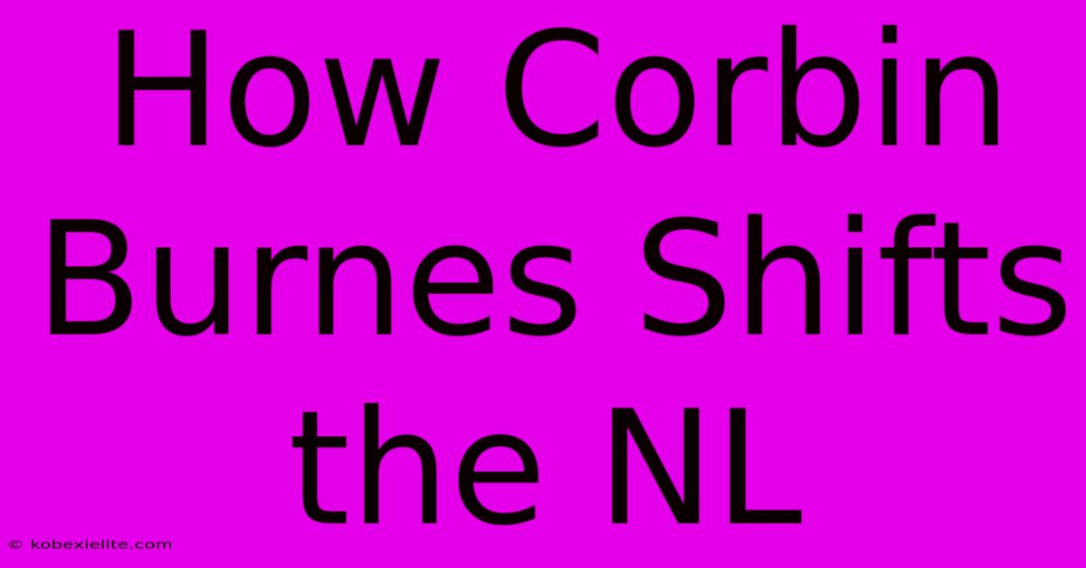 How Corbin Burnes Shifts The NL