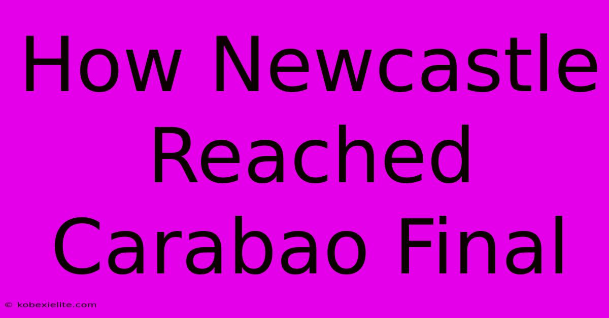 How Newcastle Reached Carabao Final