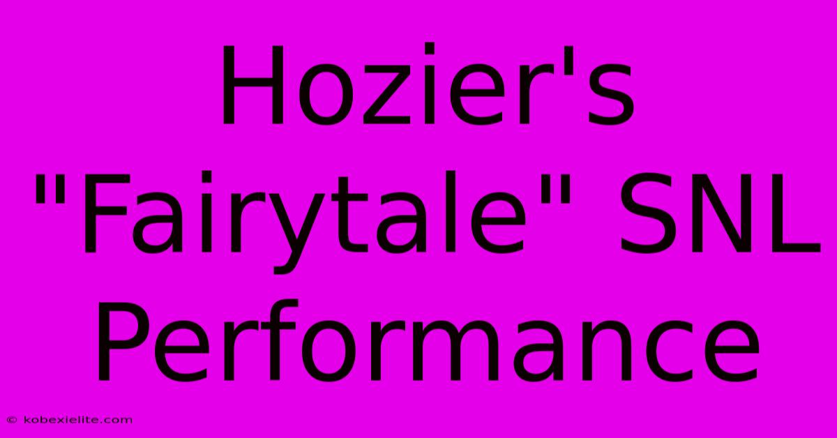 Hozier's 