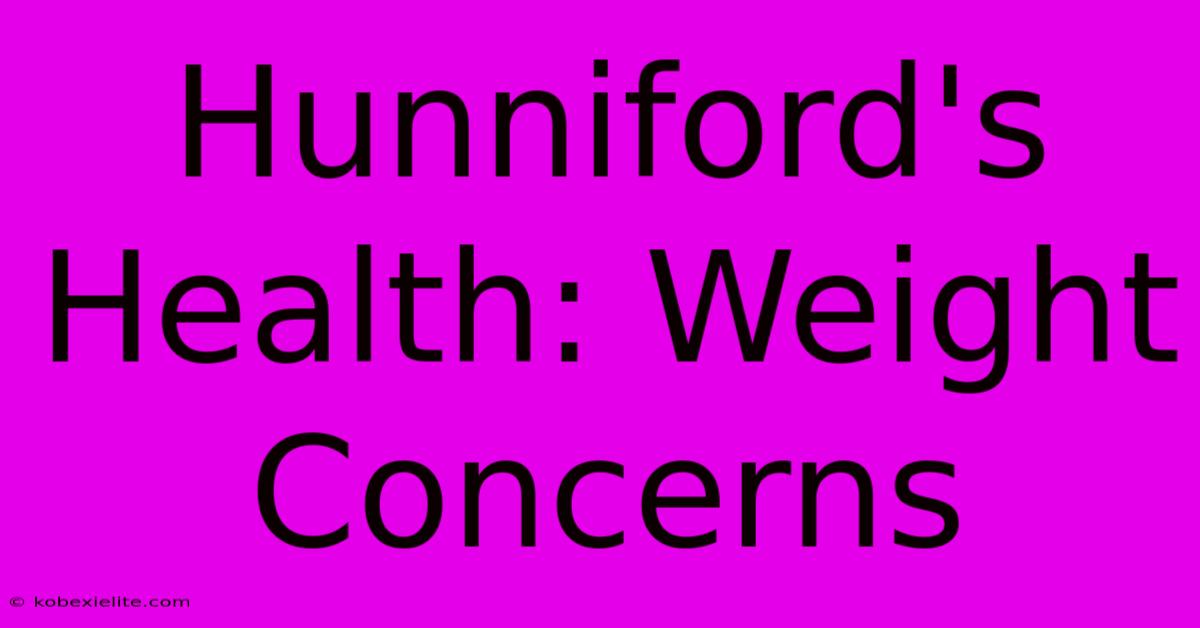 Hunniford's Health: Weight Concerns