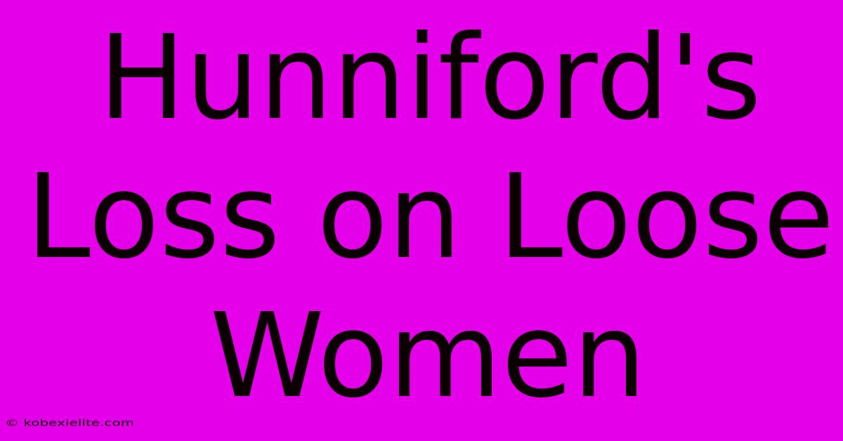 Hunniford's Loss On Loose Women