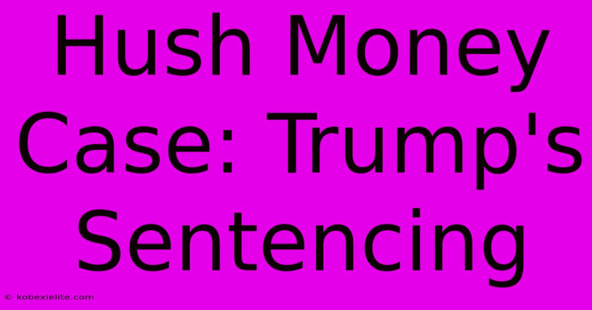 Hush Money Case: Trump's Sentencing