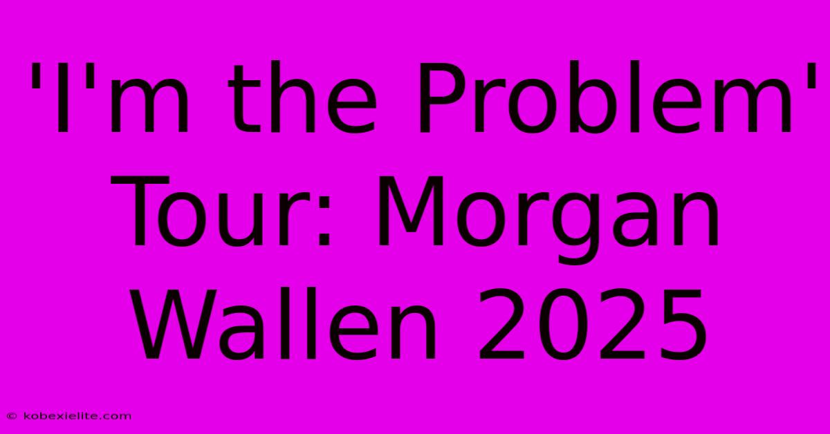 'I'm The Problem' Tour: Morgan Wallen 2025