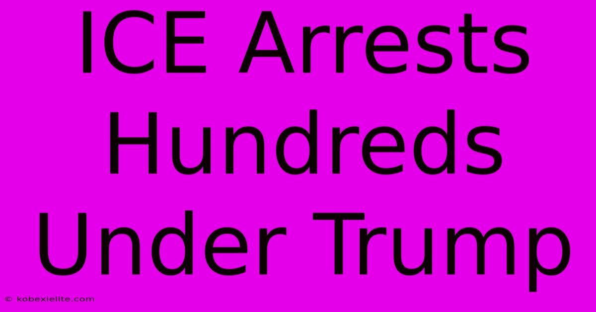 ICE Arrests Hundreds Under Trump