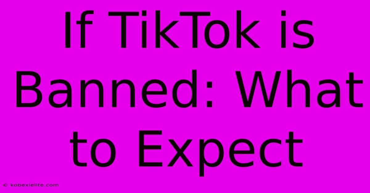 If TikTok Is Banned: What To Expect