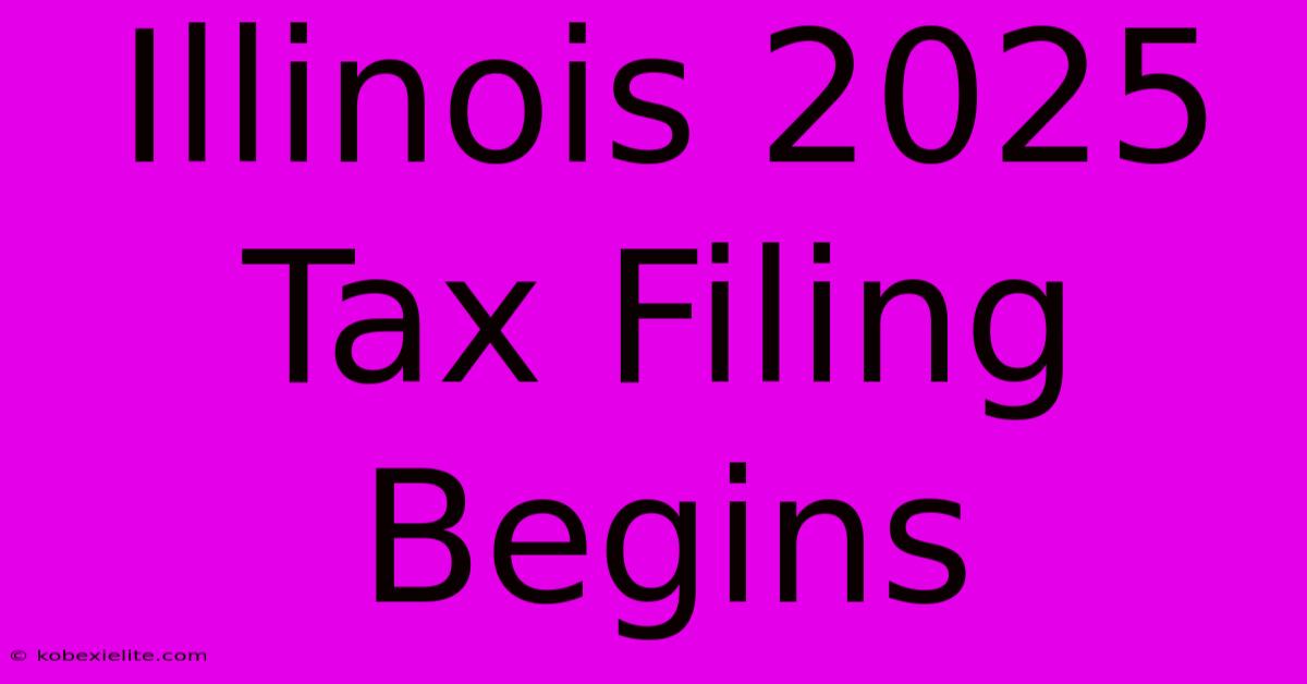 Illinois 2025 Tax Filing Begins