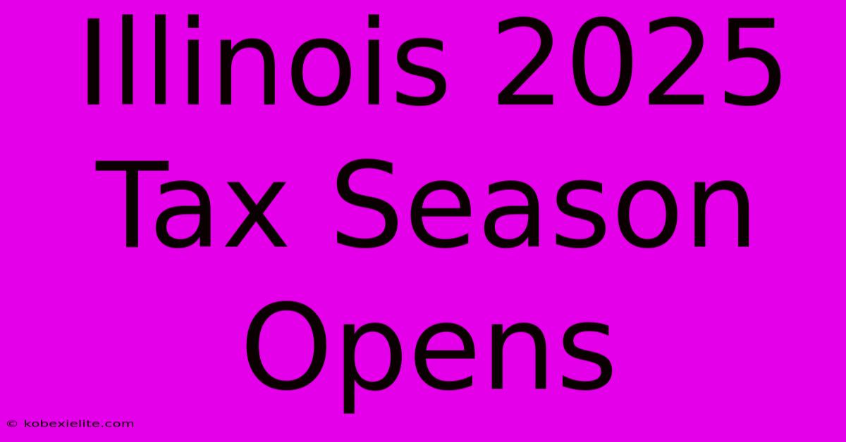 Illinois 2025 Tax Season Opens