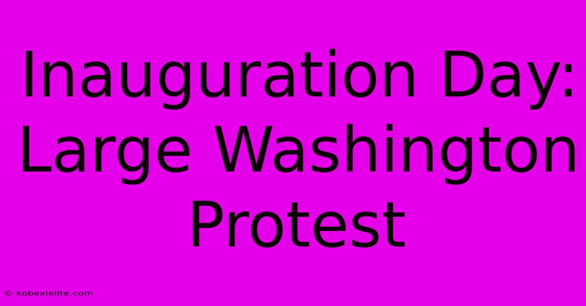 Inauguration Day: Large Washington Protest