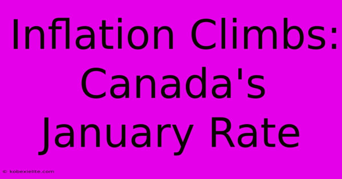 Inflation Climbs: Canada's January Rate