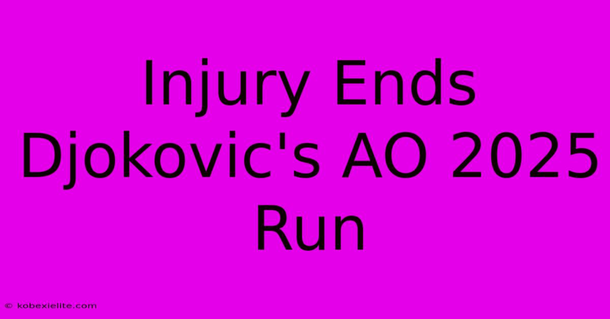 Injury Ends Djokovic's AO 2025 Run