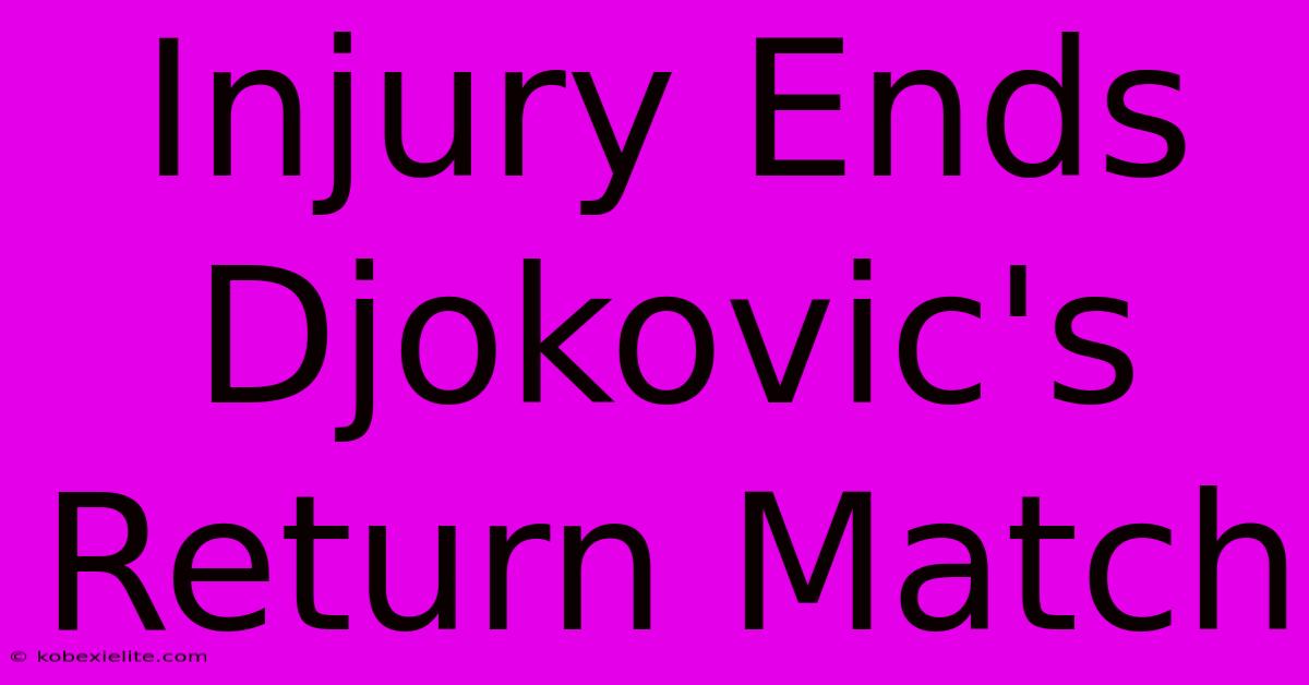 Injury Ends Djokovic's Return Match