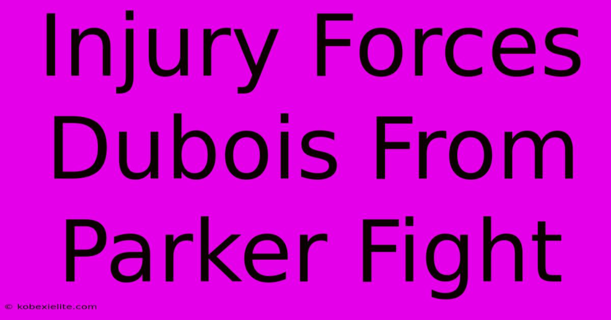 Injury Forces Dubois From Parker Fight