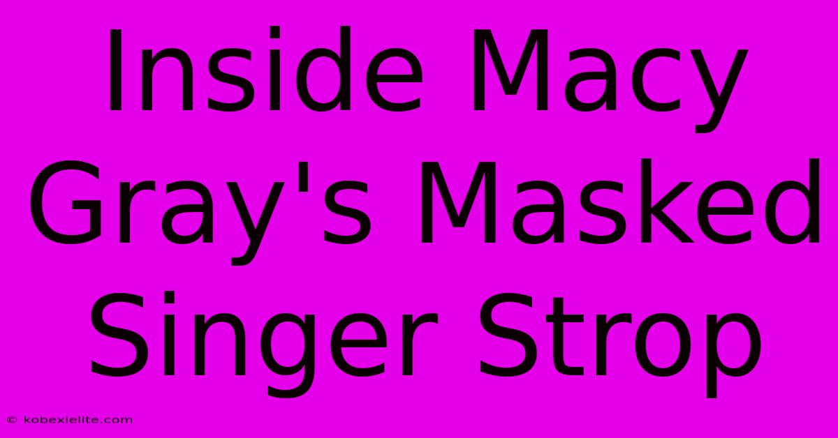 Inside Macy Gray's Masked Singer Strop