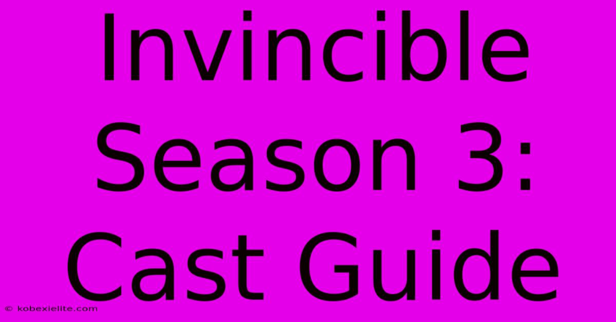 Invincible Season 3: Cast Guide