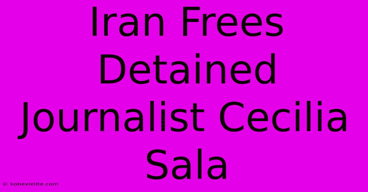 Iran Frees Detained Journalist Cecilia Sala