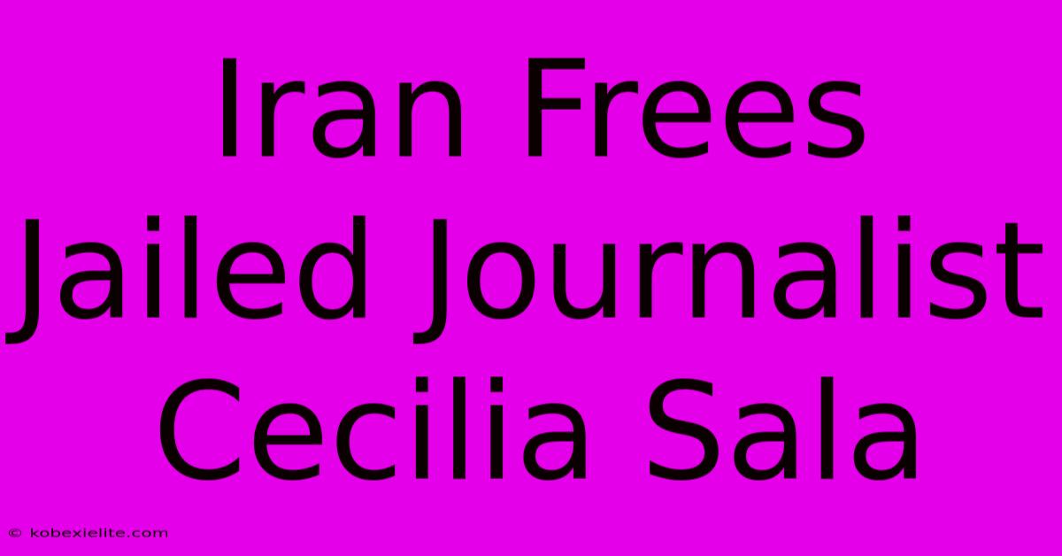 Iran Frees Jailed Journalist Cecilia Sala