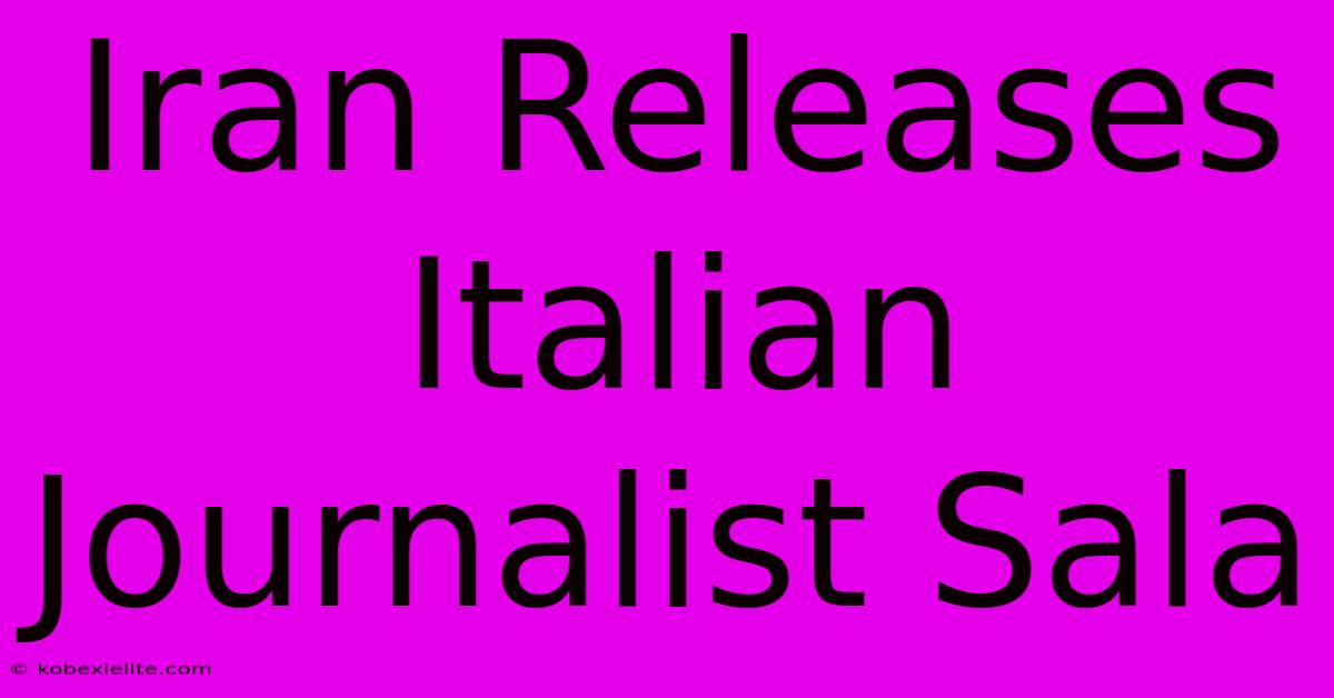 Iran Releases Italian Journalist Sala