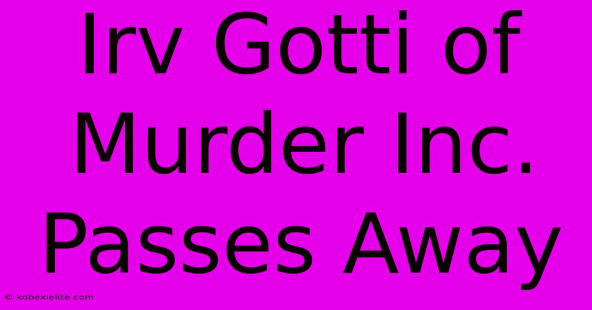 Irv Gotti Of Murder Inc. Passes Away