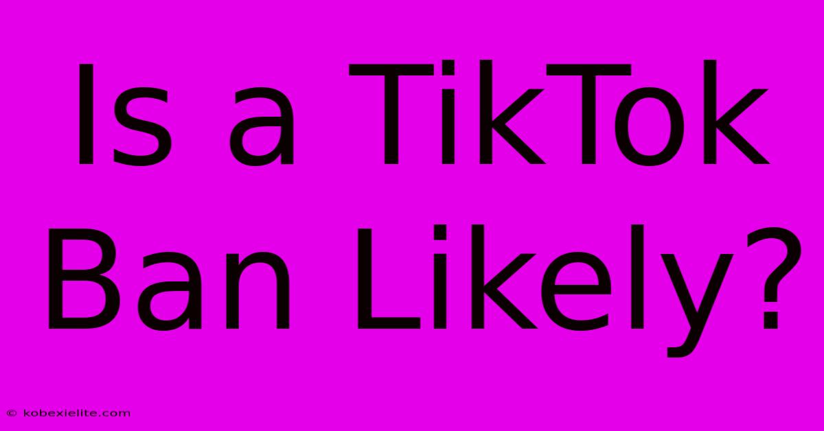 Is A TikTok Ban Likely?