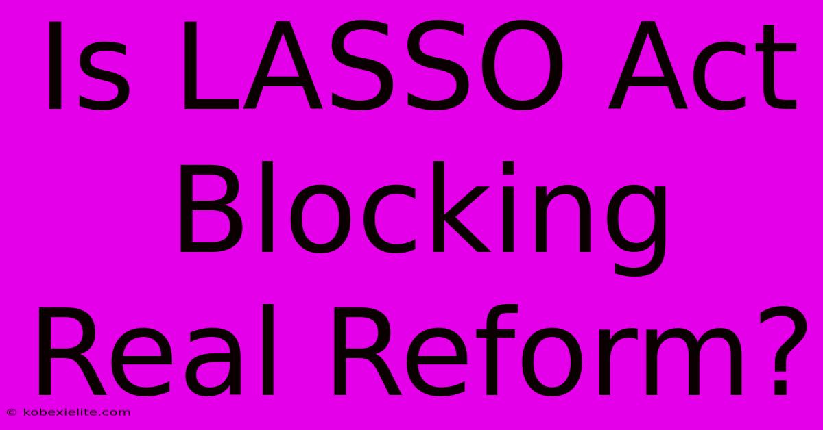 Is LASSO Act Blocking Real Reform?