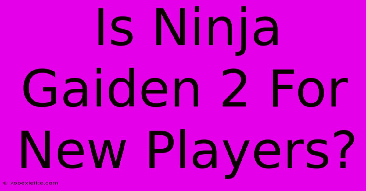 Is Ninja Gaiden 2 For New Players?