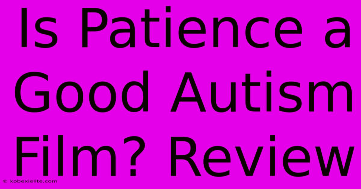 Is Patience A Good Autism Film? Review