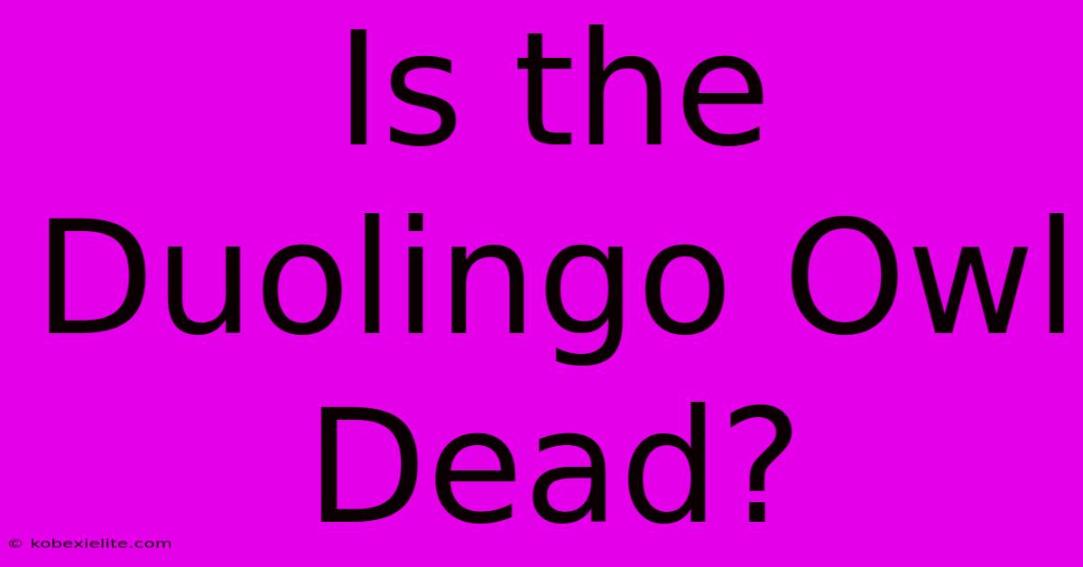 Is The Duolingo Owl Dead?