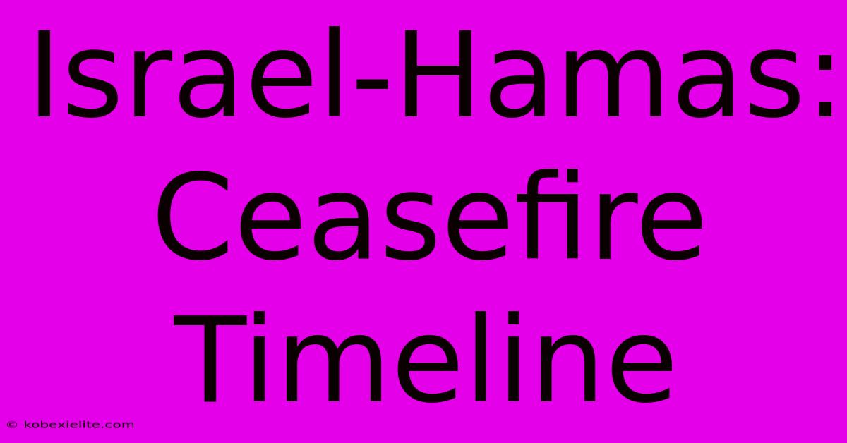 Israel-Hamas: Ceasefire Timeline