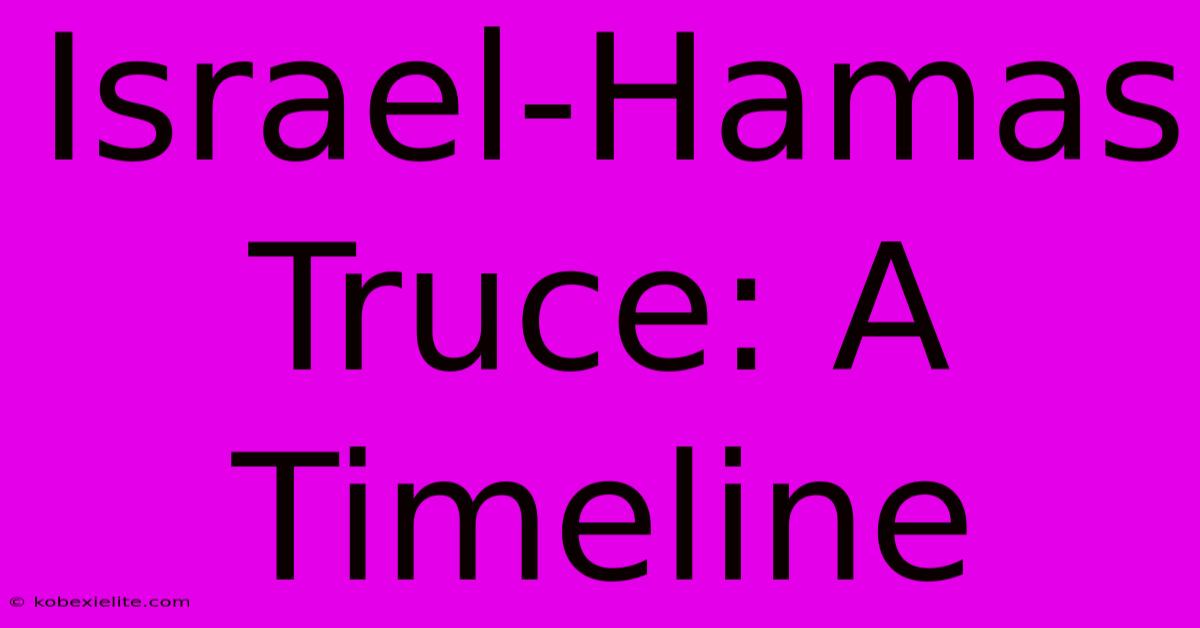 Israel-Hamas Truce: A Timeline