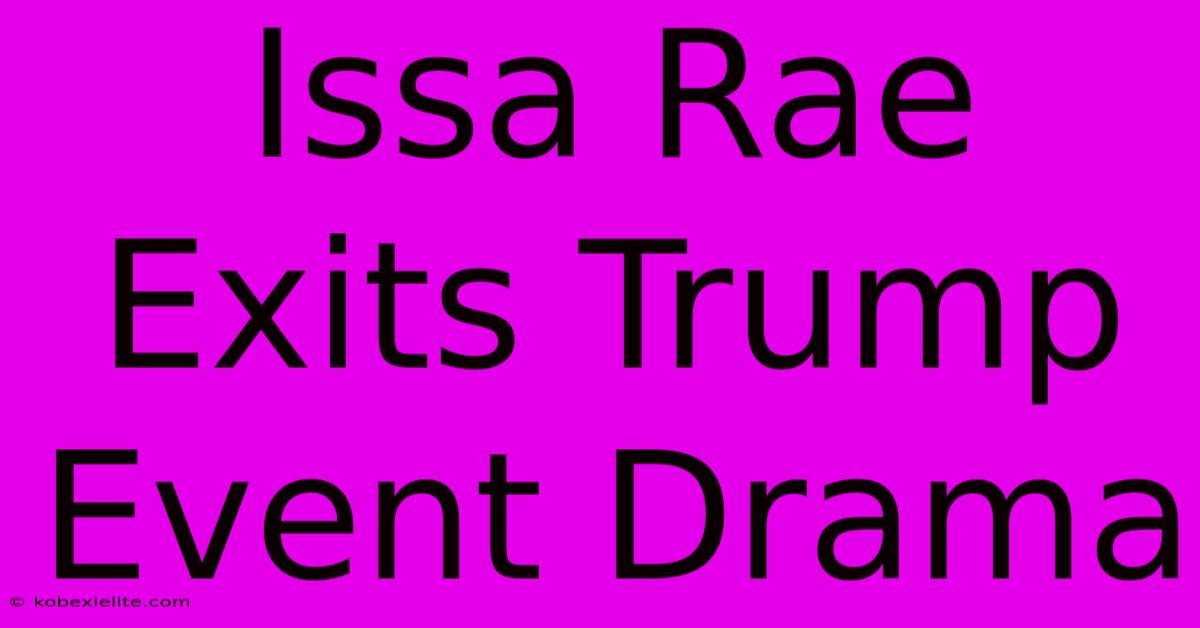 Issa Rae Exits Trump Event Drama