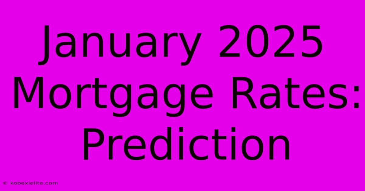 January 2025 Mortgage Rates: Prediction