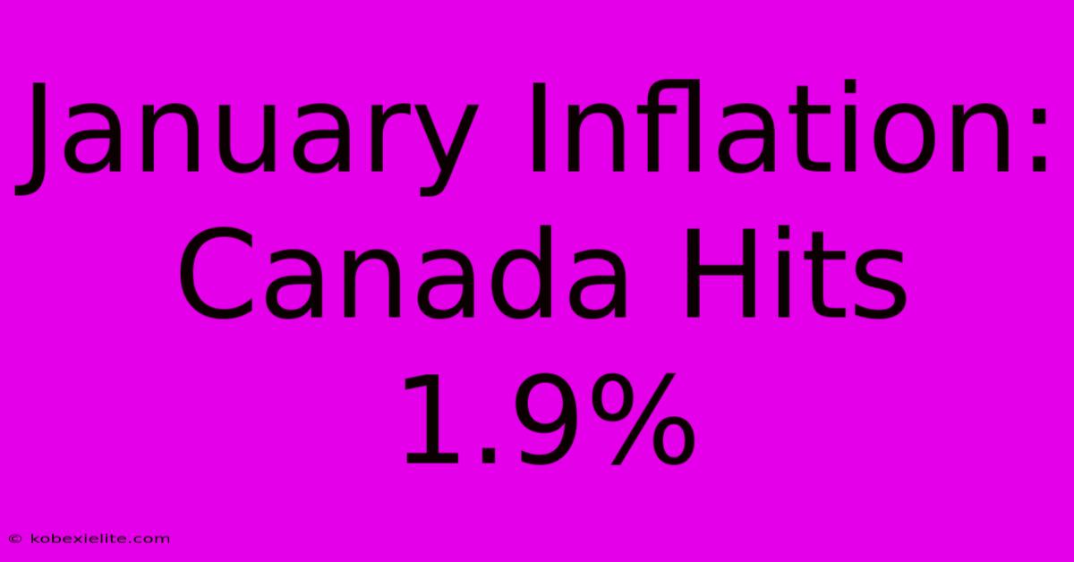 January Inflation: Canada Hits 1.9%