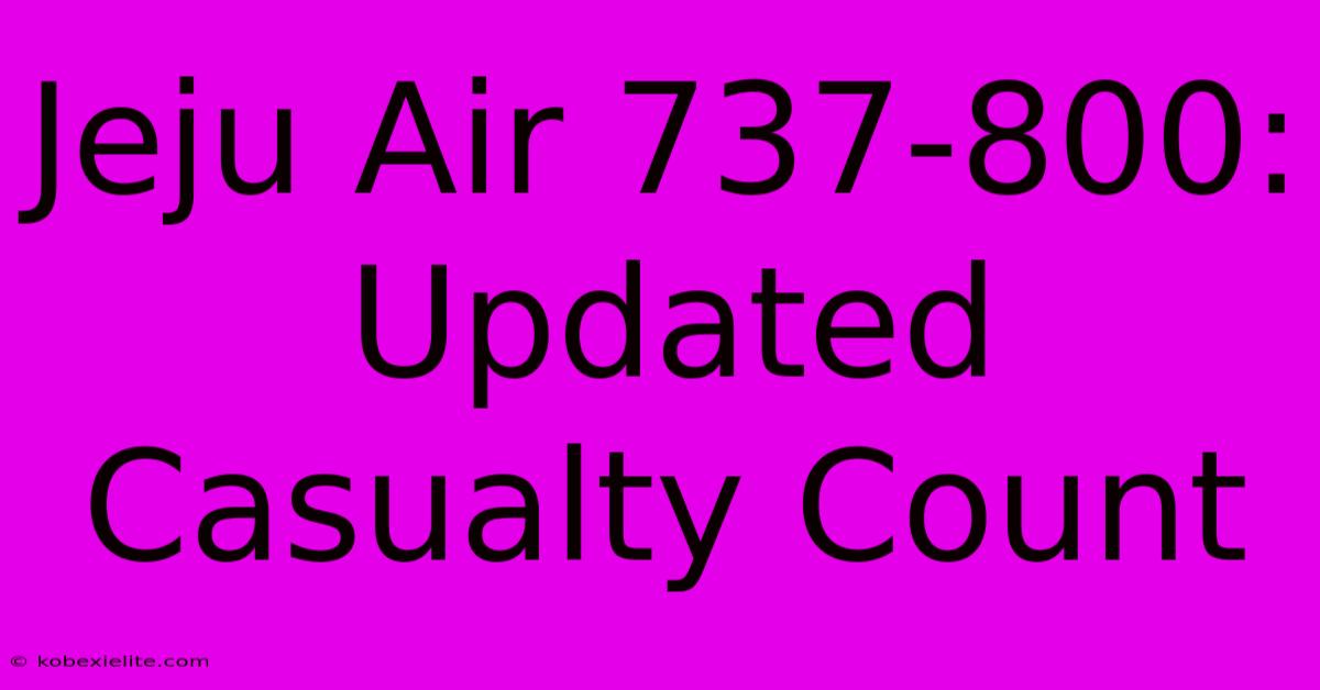 Jeju Air 737-800:  Updated Casualty Count