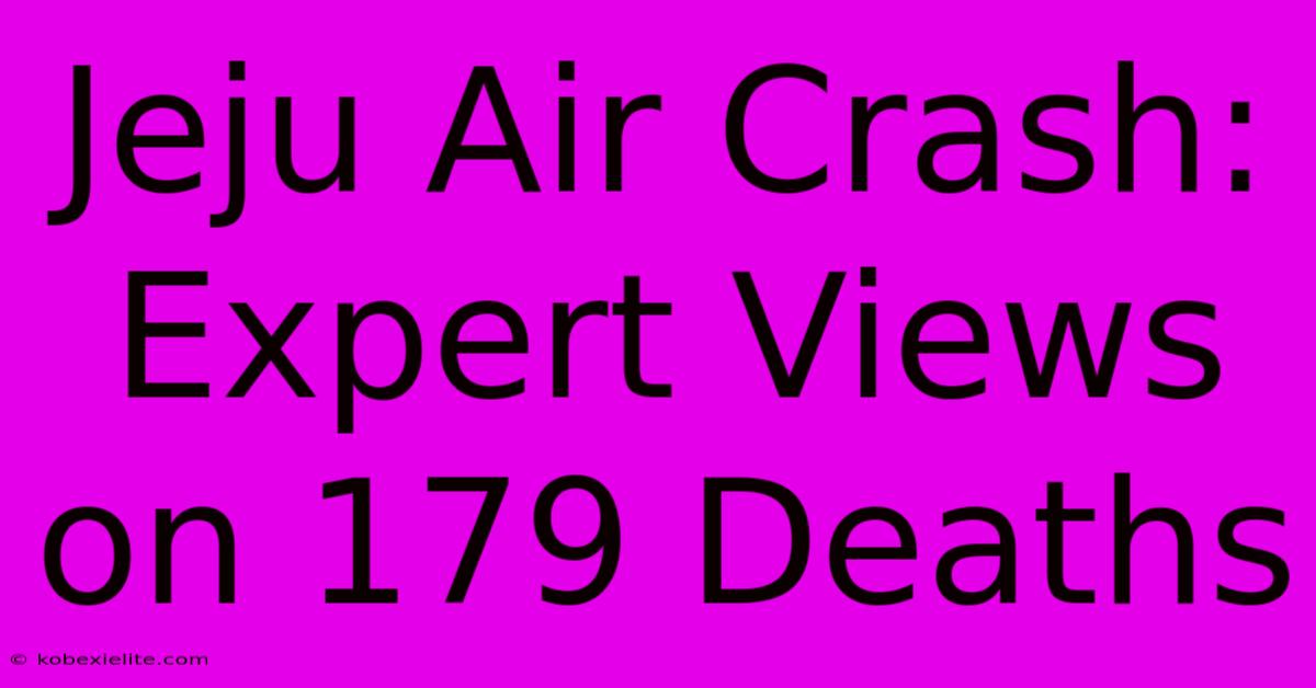 Jeju Air Crash: Expert Views On 179 Deaths