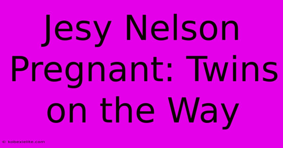 Jesy Nelson Pregnant: Twins On The Way