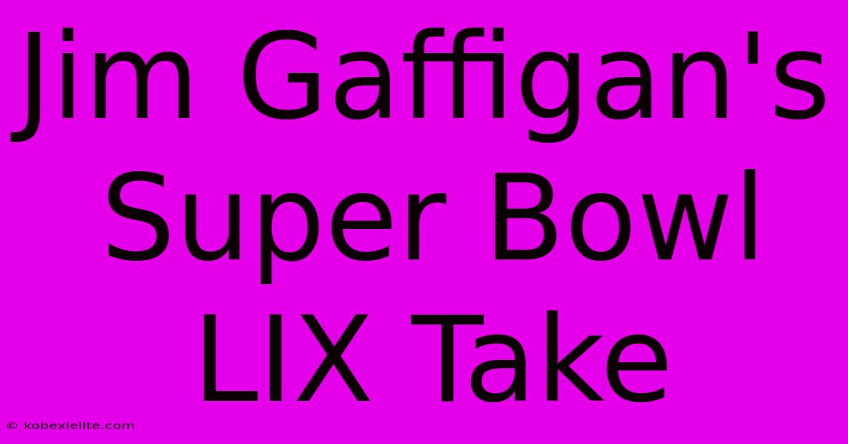 Jim Gaffigan's Super Bowl LIX Take