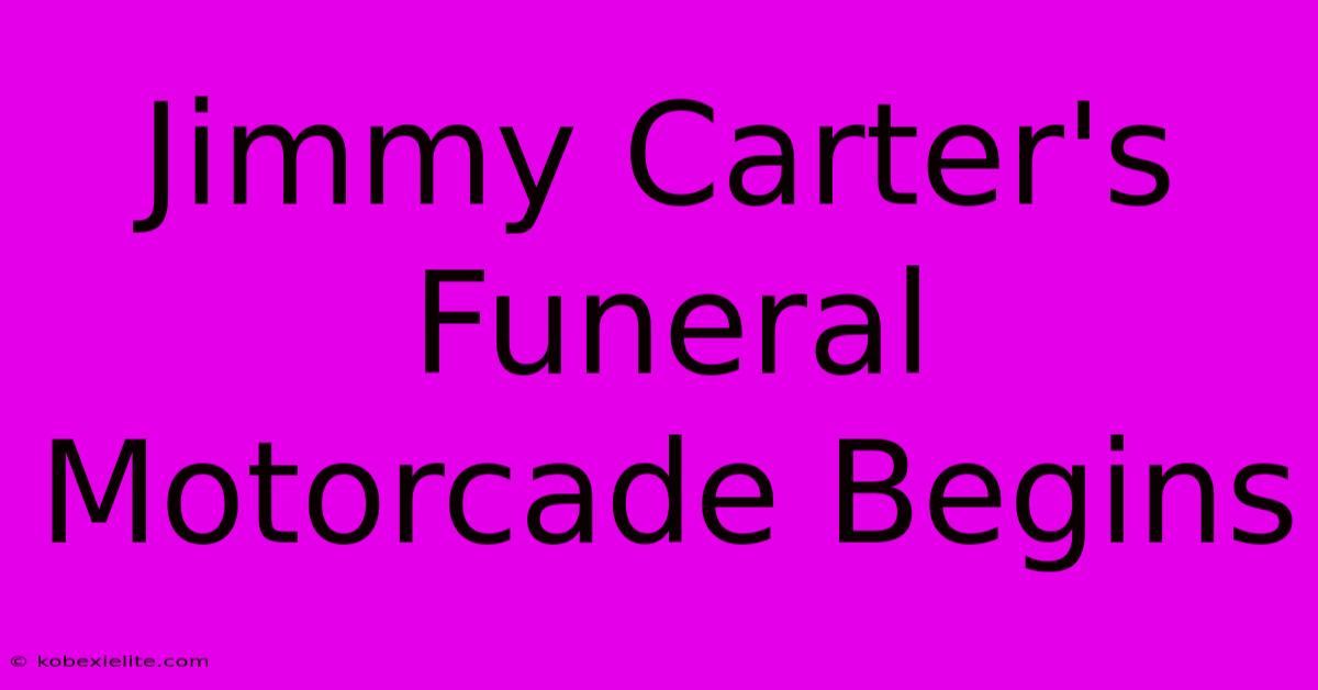 Jimmy Carter's Funeral Motorcade Begins