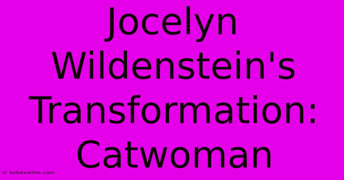 Jocelyn Wildenstein's Transformation: Catwoman