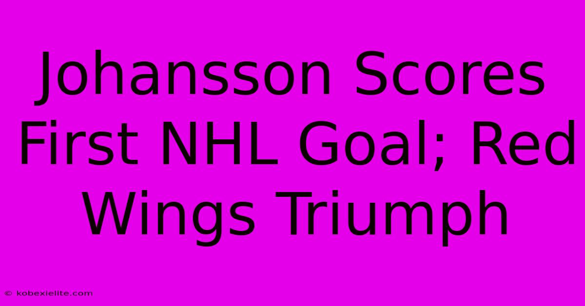 Johansson Scores First NHL Goal; Red Wings Triumph