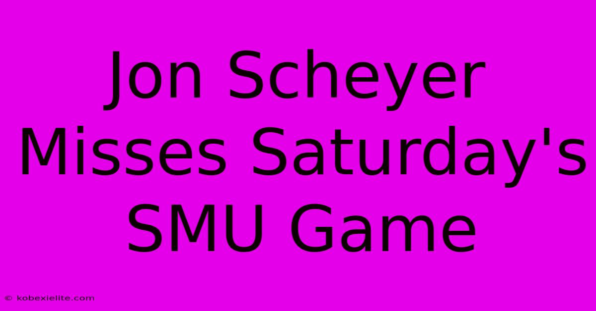 Jon Scheyer Misses Saturday's SMU Game