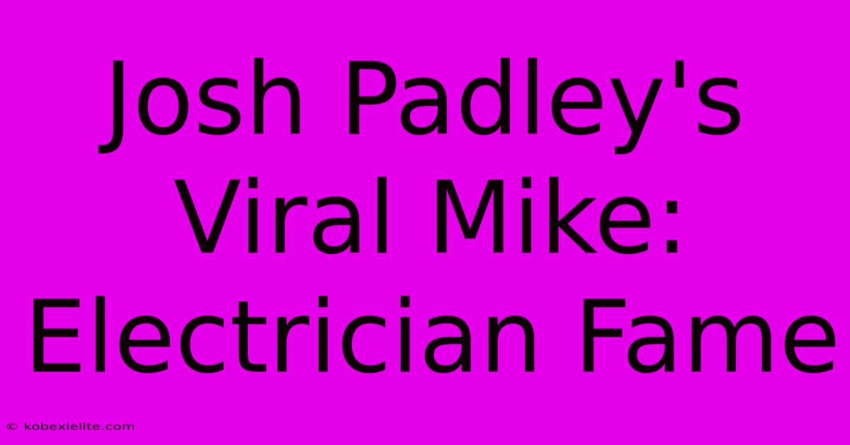 Josh Padley's Viral Mike: Electrician Fame