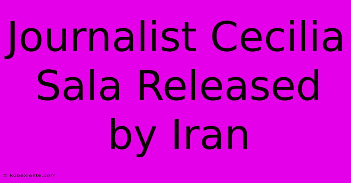 Journalist Cecilia Sala Released By Iran