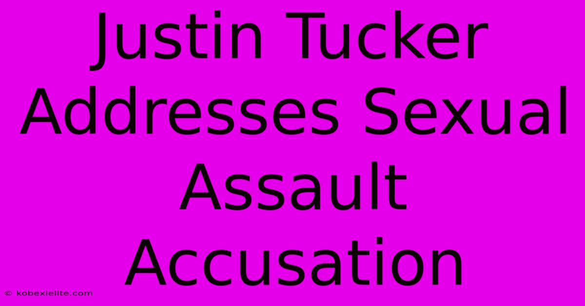 Justin Tucker Addresses Sexual Assault Accusation