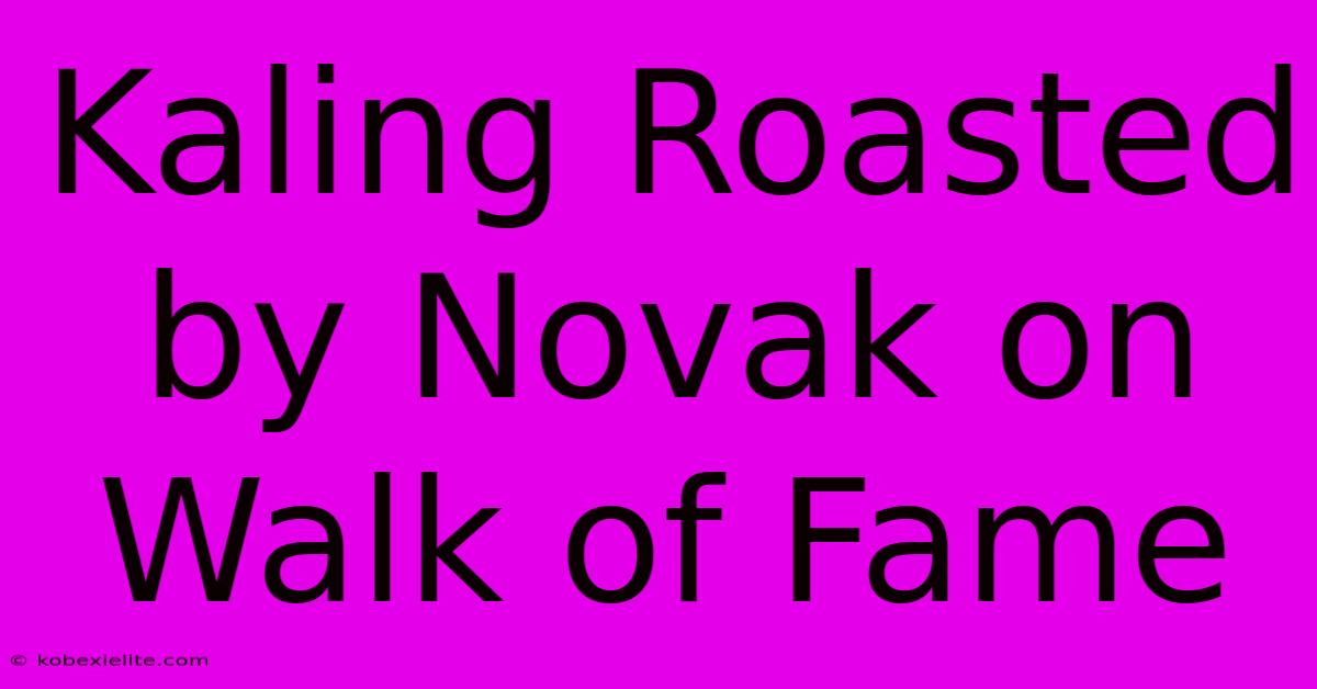 Kaling Roasted By Novak On Walk Of Fame