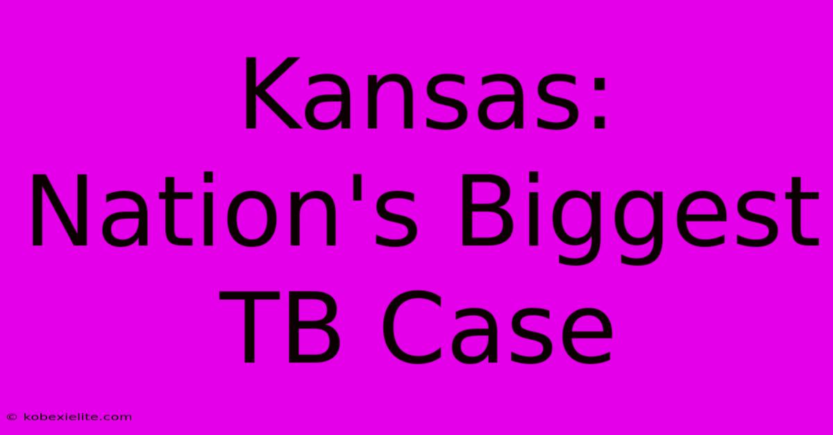 Kansas: Nation's Biggest TB Case