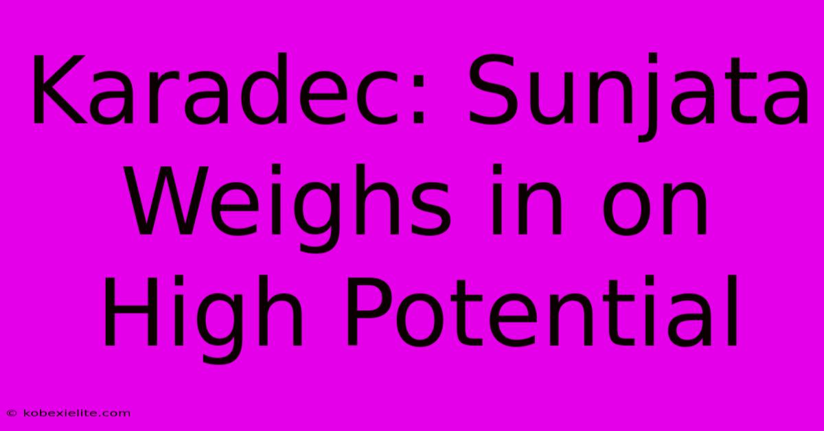 Karadec: Sunjata Weighs In On High Potential